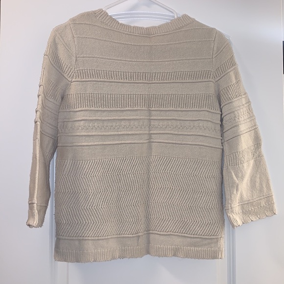 Loft Women’s Cream Sweater (3/4 Length sleeves) Size XS - Picture 3 of 3